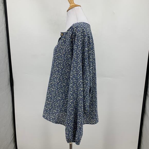 Pleione Blouse Womens XL Extra Large Multi Button Front Floral Print Long Sleeve - Picture 4 of 11